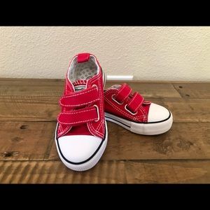 Weestep Red Canvas Shoes Toddler Size 7